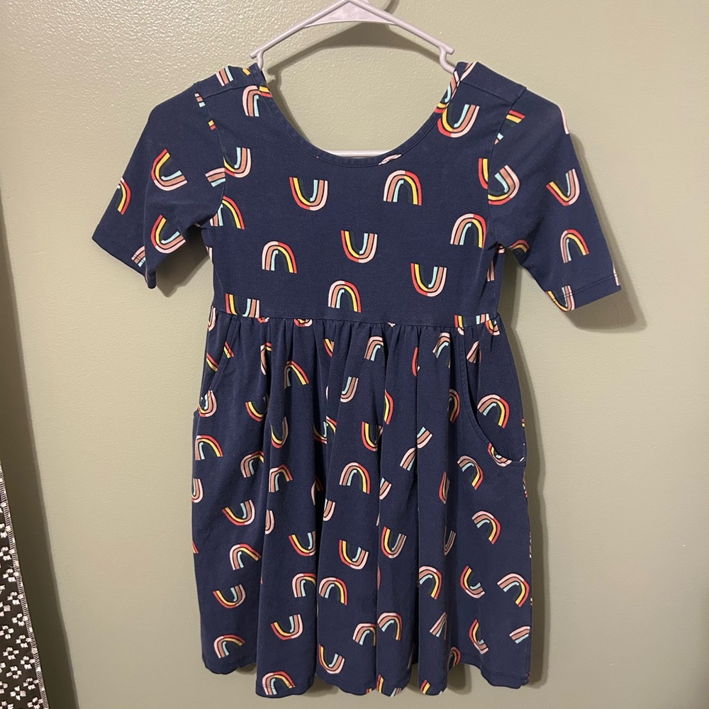Size 130 Hanna Andersson Rainbow Skater Kids Dress